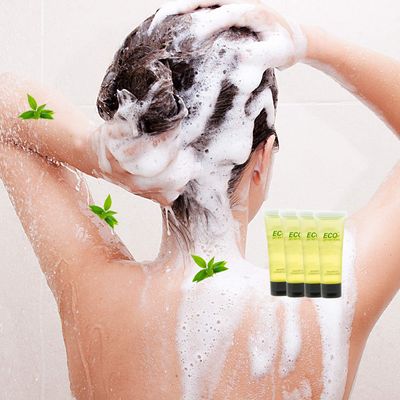 ECO Amenities, 200 PACK: Mini Size 1 Ounce Travel Shampoo &amp; Conditioner Sets, Green Tea Scent - 2 in 1 Shampoo &amp; Conditioner, Natural, Cruelty-Free, Sustainably Packed, TSA Approved