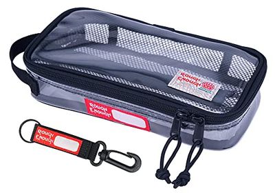 Rough Enough Clear Travel TSA Approved Toiletry Bag Small Toothbrush Case Shaving Kit Organizer Pouch for Women Men