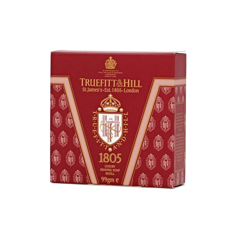 Truefitt &amp; Hill Luxury Shaving Soap Refill for Acacia Wood Bowl - 1805 - Hydrating, Rich Lather for a Closer, Smoother Shave, Gentle on Sensitive Skin, Perfect for Refills - 3.3 oz