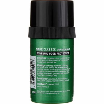 Brut Stick Rnd Deod Solid Size 2.5oz Brut 24-Hour Original Fragrance Round Stick Deodorant