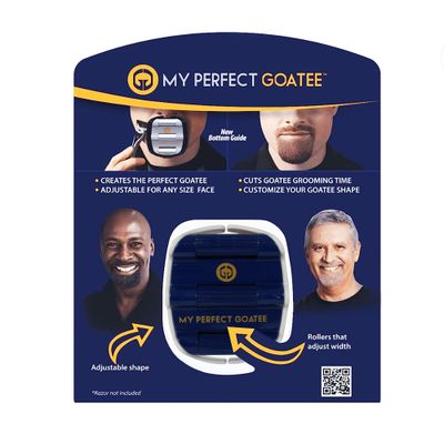 My Perfect Goatee Shaving Template - Create a Perfectly Shaped Goatee Every Time - Adjustable Reduces Shaving Time - Shape Goatee and Circle Bead (Version 1.1)