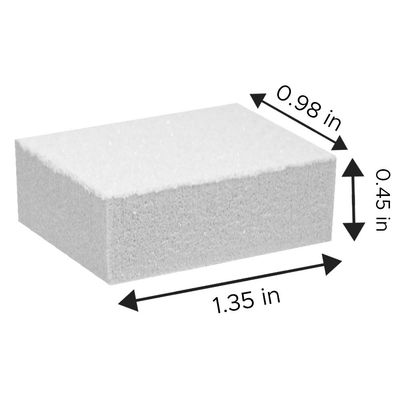 Karlash Nail Mini White Buffer Block File 80/100 Grit 2 Sided (130pc White)