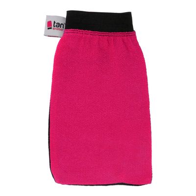 GLMR Works Tan Eraser Spray and Self Tan Remover Exfoliating Mitt | Salon Recommended Exfoliator Glove Easily Removes Any Sunless Tanner (Pink/Black)