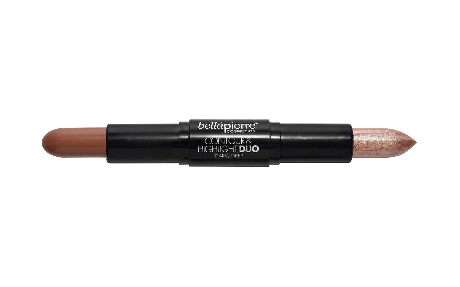 bellapierre Contour and Highlight Duo | Portable Contour and Highlight Stick for a Shimmering Sculpted Look | Lightweight Non-Toxic and Paraben Free Formula | 0.3 Oz - (Dark/Deep)