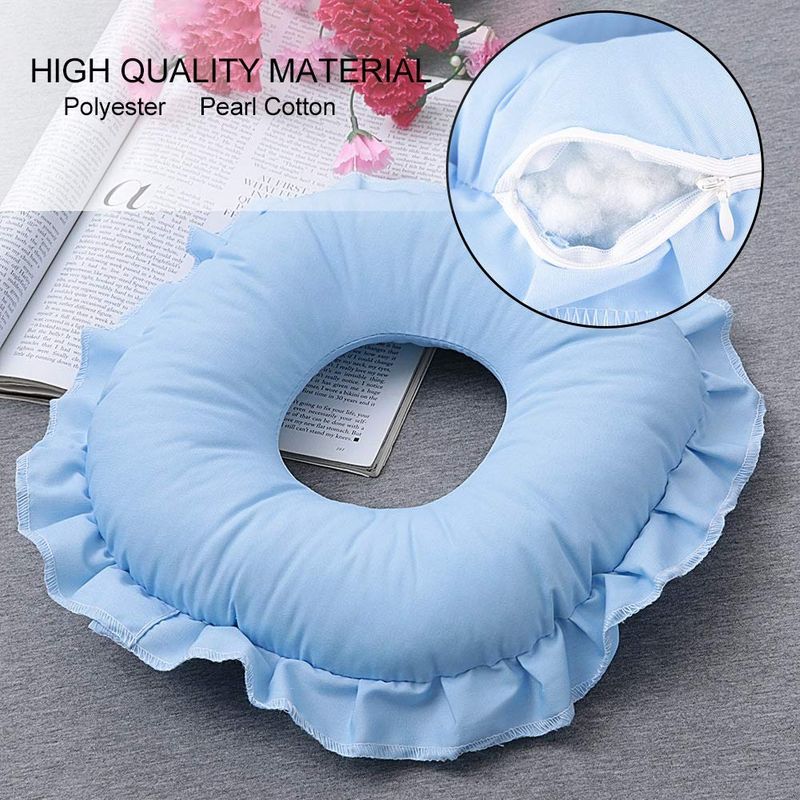 Rest Pillow Polyester Face Relax Pillow SPA Salon Massage Hollowed Pillow Nap Rest Cushion Use at Home Office and Car Massage Made Easy (Blue)