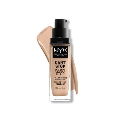 NYX PROFESSIONAL MAKEUP Can&#39;t Stop Won&#39;t Stop Foundation, 24h Full Coverage Matte Finish - Vanilla