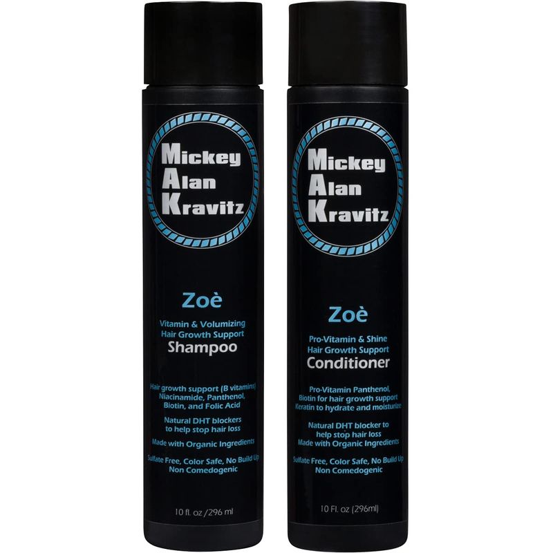 Zoe Vitamin, Volumizing Hair growth Shampoo + Pro-Vitamin, Shine Conditioner. With Biotin &amp; natural DHT blockers to help stop hair loss and promote faster hair growth. (shampoo &amp; conditioner)
