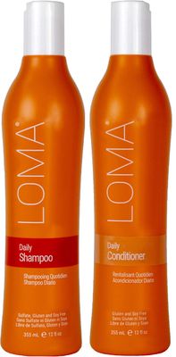 LOMA Daily Shampoo (clear formula) and Daily Conditioner (DUO PACK) 12 Ounce Each