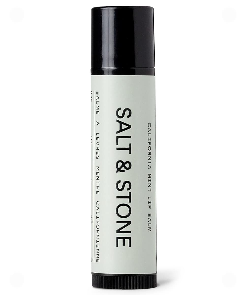 SALT &amp; STONE California Mint Lip Balm (1 Pack) | Natural, Moisturizing, Hydrating Long Lasting Lip Balm for Women &amp; Men | Restores Dry Cracked Lips | Cruelty-Free, Gluten-Free | Made in USA