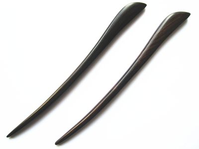 Myhsmooth Zz-bs-bt 2 Count Hair Sticks Natural Black Sandalwood Handmade Carved Hair Clip Shawl Hair Pins Pack of 2 Pcs