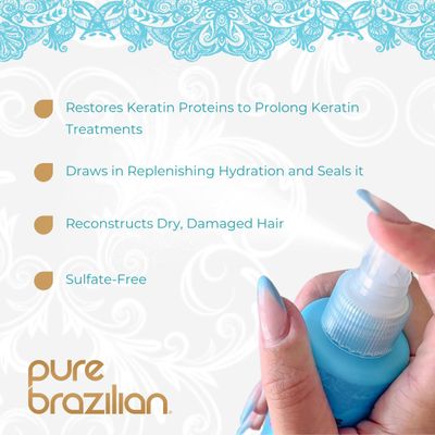 Pure Brazilian Leave-In Conditioner, Nourishing Hair Treatment Enriched with Keratin to Fortify &amp; Strengthen, 6.78 Ounce (200 Milliliter)