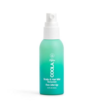 COOLA Organic Scalp Spray &amp; Hair Sunscreen Mist with SPF 30, Dermatologist Tested Hair Care for Daily Protection, Vegan and Gluten Free, Ocean Salted Sage, 2 Fl Oz