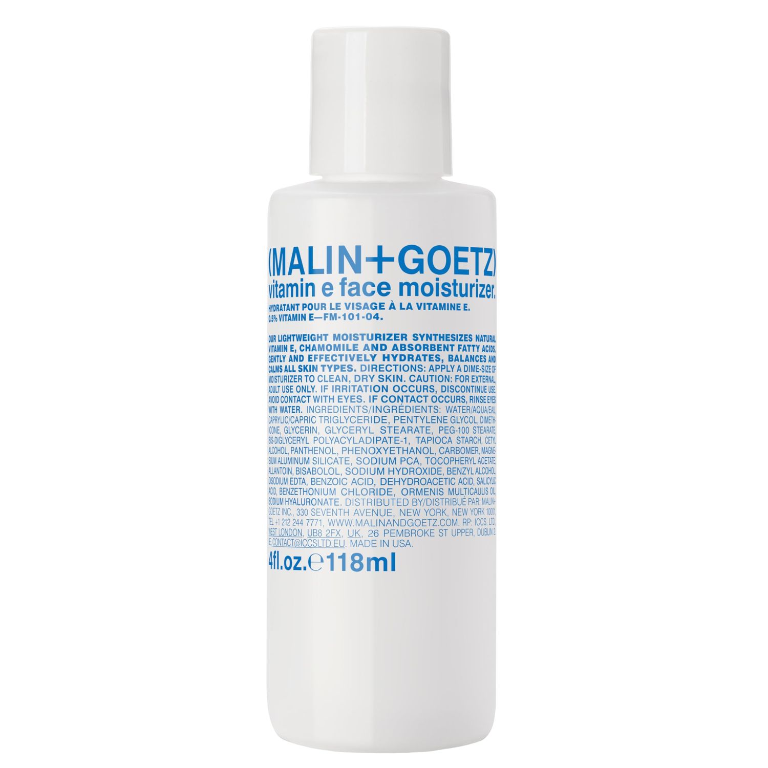 Malin + Goetz Vitamin E Face Moisturizer for Women &amp; Men, 8.5 Fl. Oz. - Hydrating Face Cream, Face Lotion for Dry Sensitive Skin, Vegan &amp; Cruelty-Free