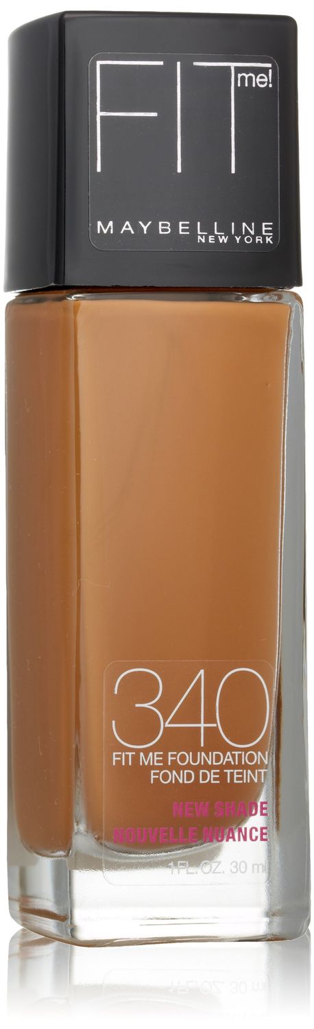 Maybelline New York Fit Me! Foundation, 340 Cappuccino, 1.0 Fluid Ounce