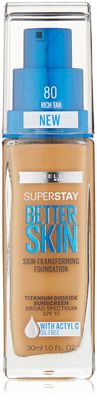 Maybelline New York Superstay Better Skin Foundation, Riche Tan, 1 Fluid Ounce