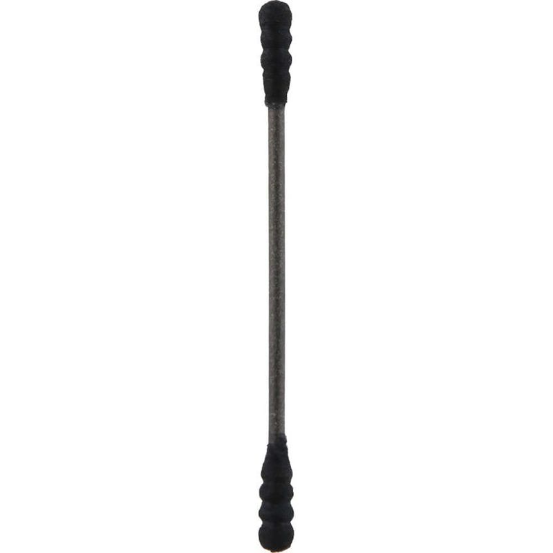 Disposable Spiral Head Double Ended Cotton Swabs Paper Stick Cleaning Ear Cosmetic Cotton Buds with Storage Case [ 200 pcs ] Black