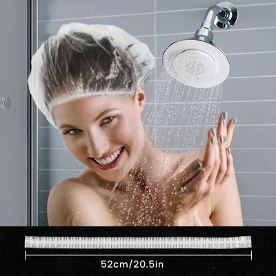 Years Calm 30PCS Disposable Shower Caps, Clear Shower Caps for Travel, large Plastic Hair Caps for Women, Home Use, Hotel (30PCS large Size 20.5"