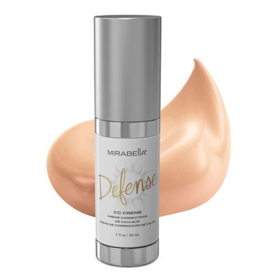 Mirabella Defense CC Creme Full Coverage Foundation with SPF 20, CC Cream Foundation with Sunscreen &amp; Hyaluronic Acid, Oil Control with Salicylic Acid - Light