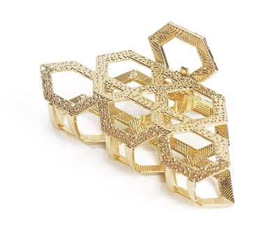 Women Vintage Metal Hair Jaw Clips Hair Clamp Hair Claw Hairpin Accessories (Gold)