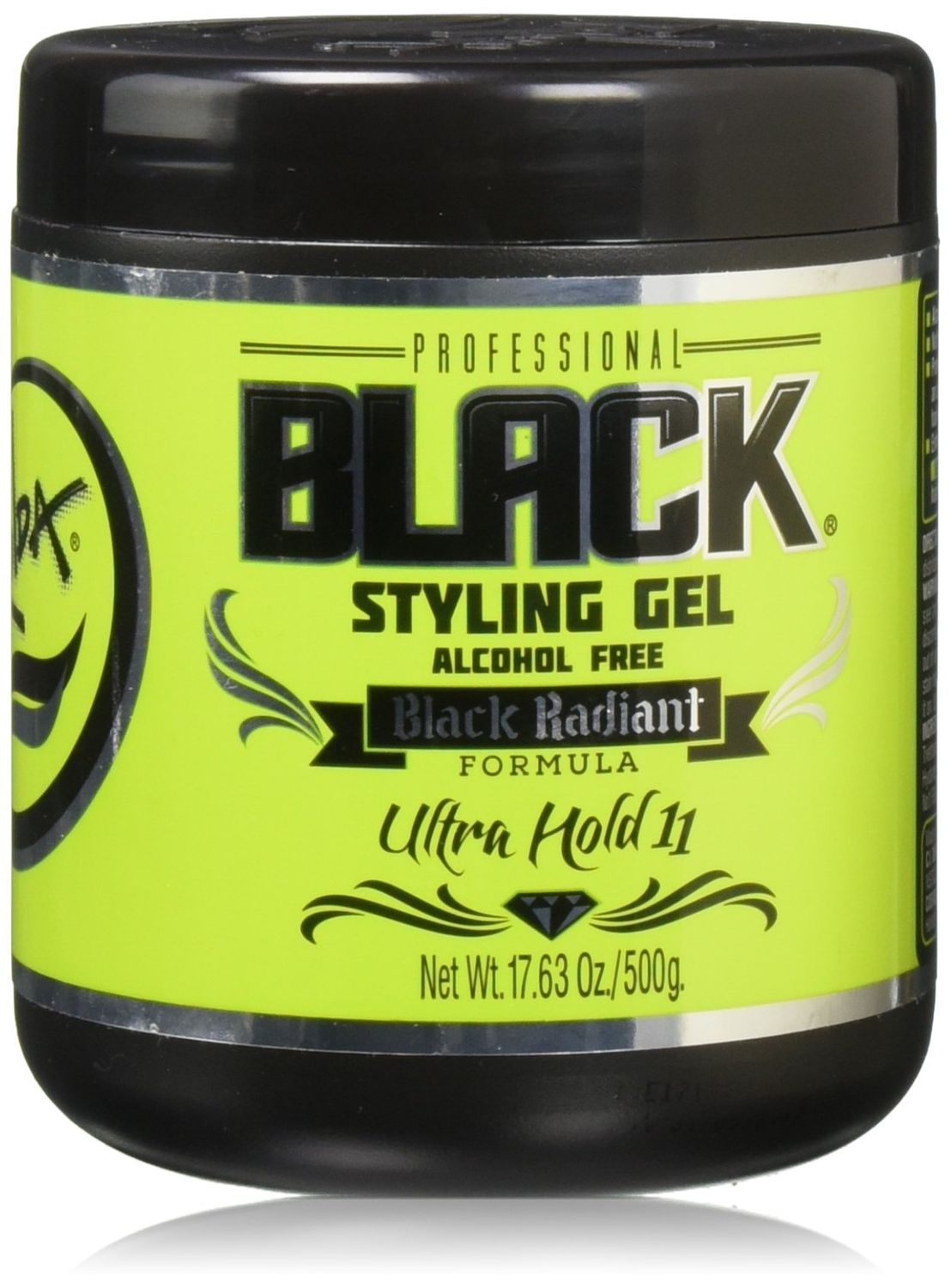 Rolda Black Styling Hair Gel - Medium To Strong Hold With Medium Shine For a Wet Slicked Back Look With All Day Hold - Activated Black Charcoal Covers Grey Hair Instantly 17.6oz