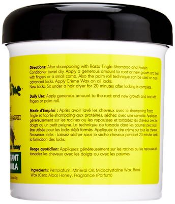 Jamaican Mango &amp; Lime, Locking Firm Hair Wax Extra Hold With Real Beeswax &amp; Honey, 16 Oz