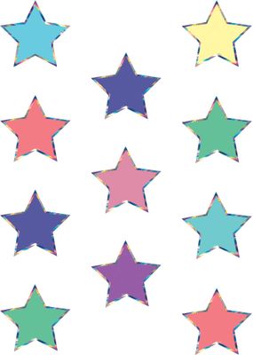 Iridescent Colorful Stars Mini Accents