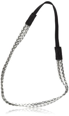Caravan Headband, 2 Braid Stretch, Silver