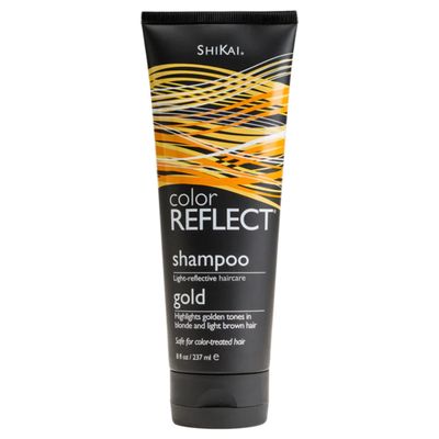 ShiKai Color Reflect Gold Shampoo (8 oz) | Hydrating &amp; Brightening Cleanser with Chamomile | Highlights Golden Tones in Blonde &amp; Lt Brown Hair | Safe for Color-treated Hair