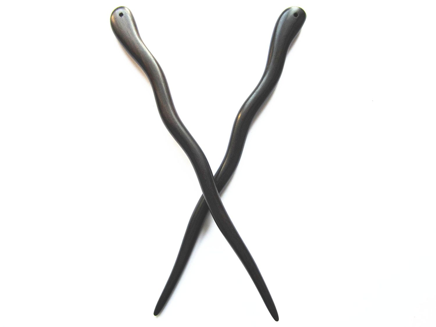 Myhsmooth Zz-bg-charming 2 Count Hair Sticks Natural Ebony (Black Sandalwood) Handmade Carved Hair Clip Shawl Hair Pins Pack of 2 Pcs :Charming