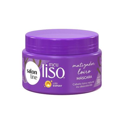 Linha Tratamento (Meu Liso) Salon Line - Mascara Matizadora #LoiroMatizado 300 Gr - (Salon Line Treatment (My Straight) Collection - #PlatinumBlond Brassiness Control Mask Net 10.58 Oz)