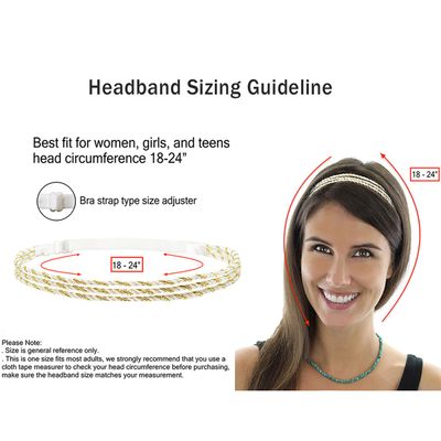 Beaute Galleria 6 Pieces Adjustable Braided Headbands - Double Braided &amp; Triple Strand Twisted Elastic, Women Hair Accessory Hippie Boho Bohemian