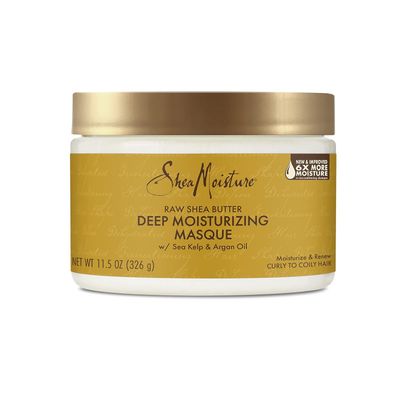 Shea Moisture Deep Treatment Hair Mask to Promote Healthy Hair Growth, Raw Shea Butter with Sea Kelp &amp; Argan Oil, Curly Hair Products, Family Size, 16 Oz
