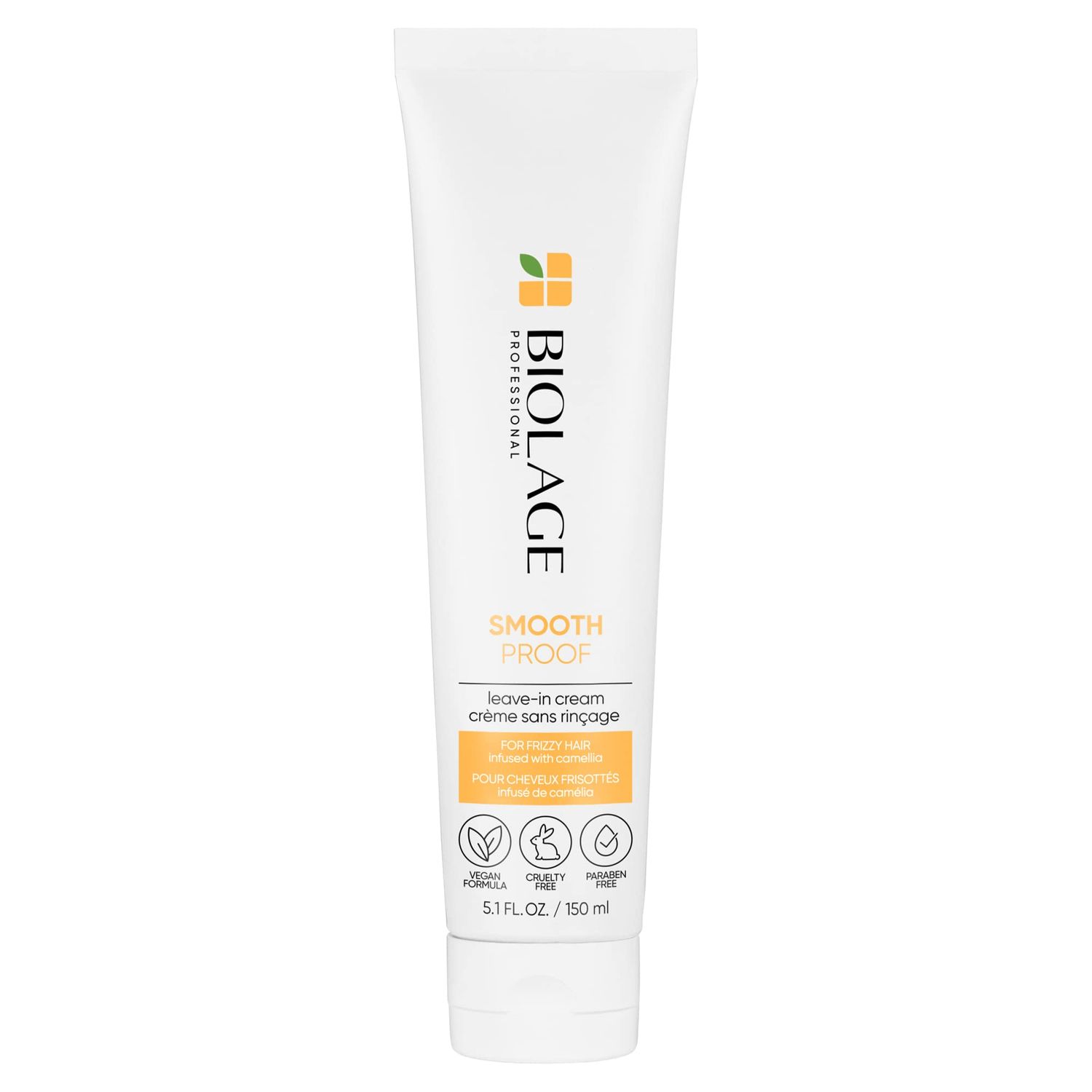 Biolage Smooth Proof Leave-In Cream | Controls Frizz, &amp; Detangles for Smoother, More Manageable Hair | Paraben-Free | For Frizzy Hair | 5.1 Fl Oz