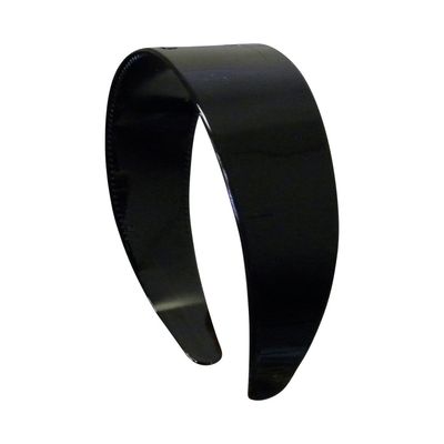 2 Inch Hard Plastic Headband with Teeth Women and Girls wide Hair band (Black)