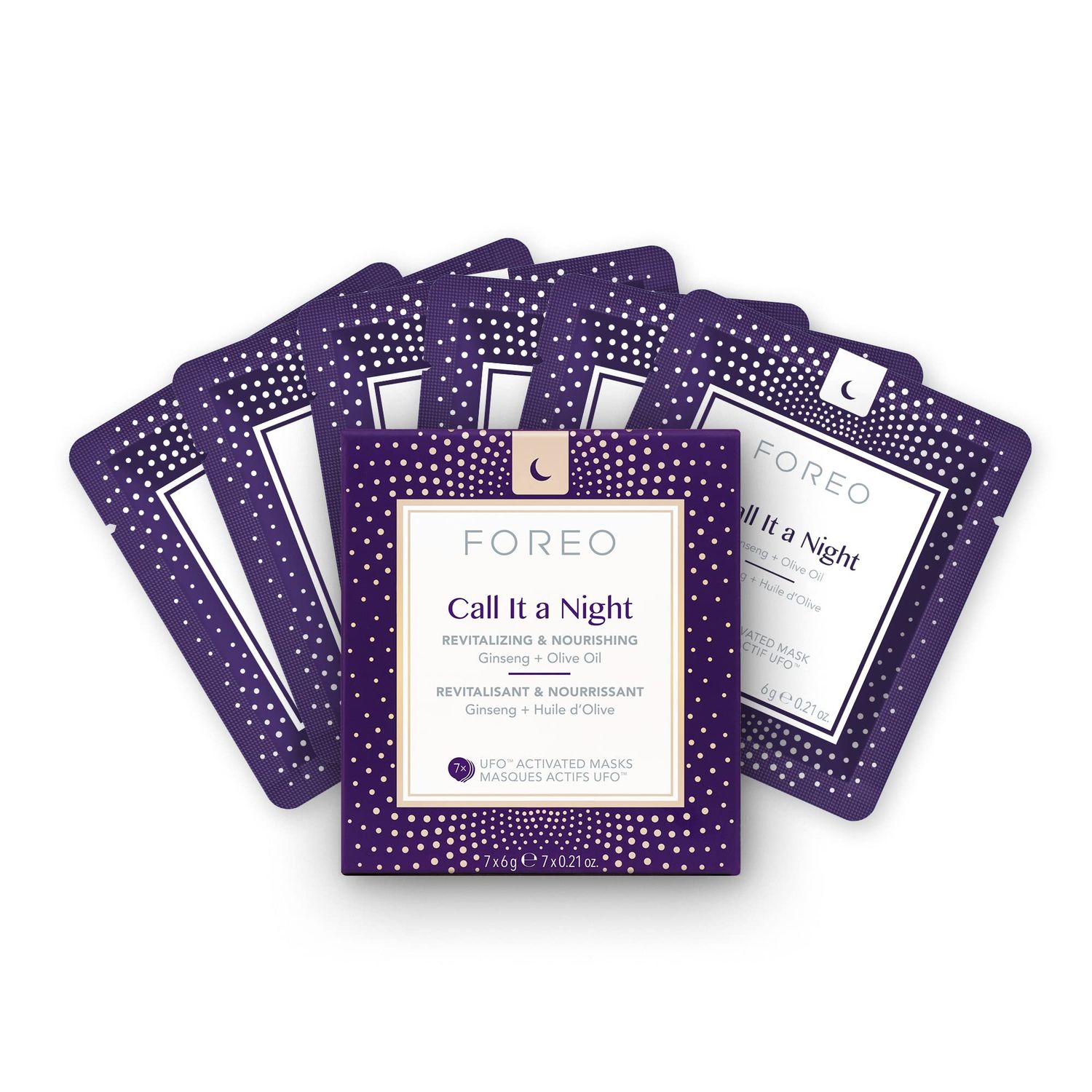 Foreo Call It A Night Revitalizing &amp; Nourishing Ufo Activated Mask By Foreo for Unisex, 7count