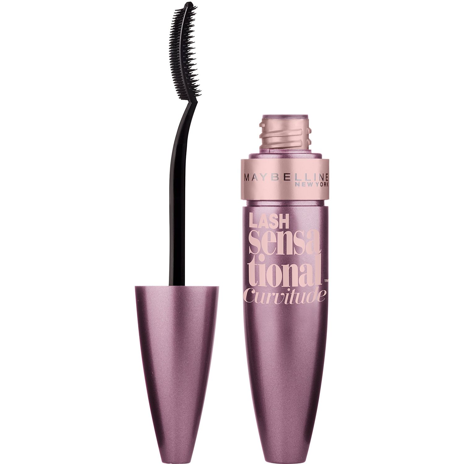 Maybelline New York Lash Sensational Curvitude Washable Mascara, Blackest Black, 0.33 fl. oz.