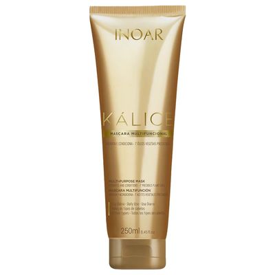 Inoar - Kalice Mask, Moisturizing Hair Mask, 7 Essential Oils, Vitamin E, Argan Oil, Moisturizing, Nourishing, Vegan Hair Product, Cruelty Free Haircare for Men and Women (8.4 oz.)