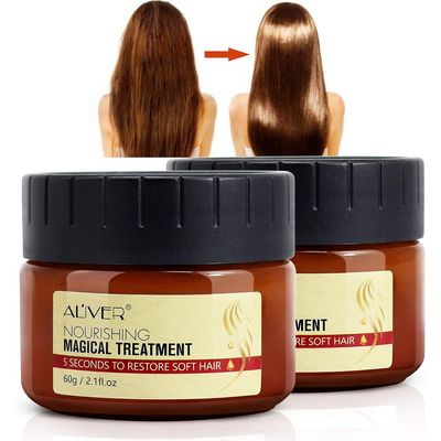 NIFEISHI Magical Keratin Hair Treatment Oil, 2pcs Advanced Molecular Hair Roots Professtional Hair Conditioner, 5 Seconds to Restore Soft Hair, Deep Suitable for Dry &amp; Damaged Hair-60ml