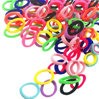 Baby Hair Ties for Kids Toddlers 100 PCS 10 Colors Small Seamless Hair Bands Ponytail Holder J-MEE