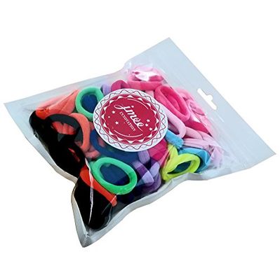 Baby Hair Ties for Kids Toddlers 100 PCS 10 Colors Small Seamless Hair Bands Ponytail Holder J-MEE