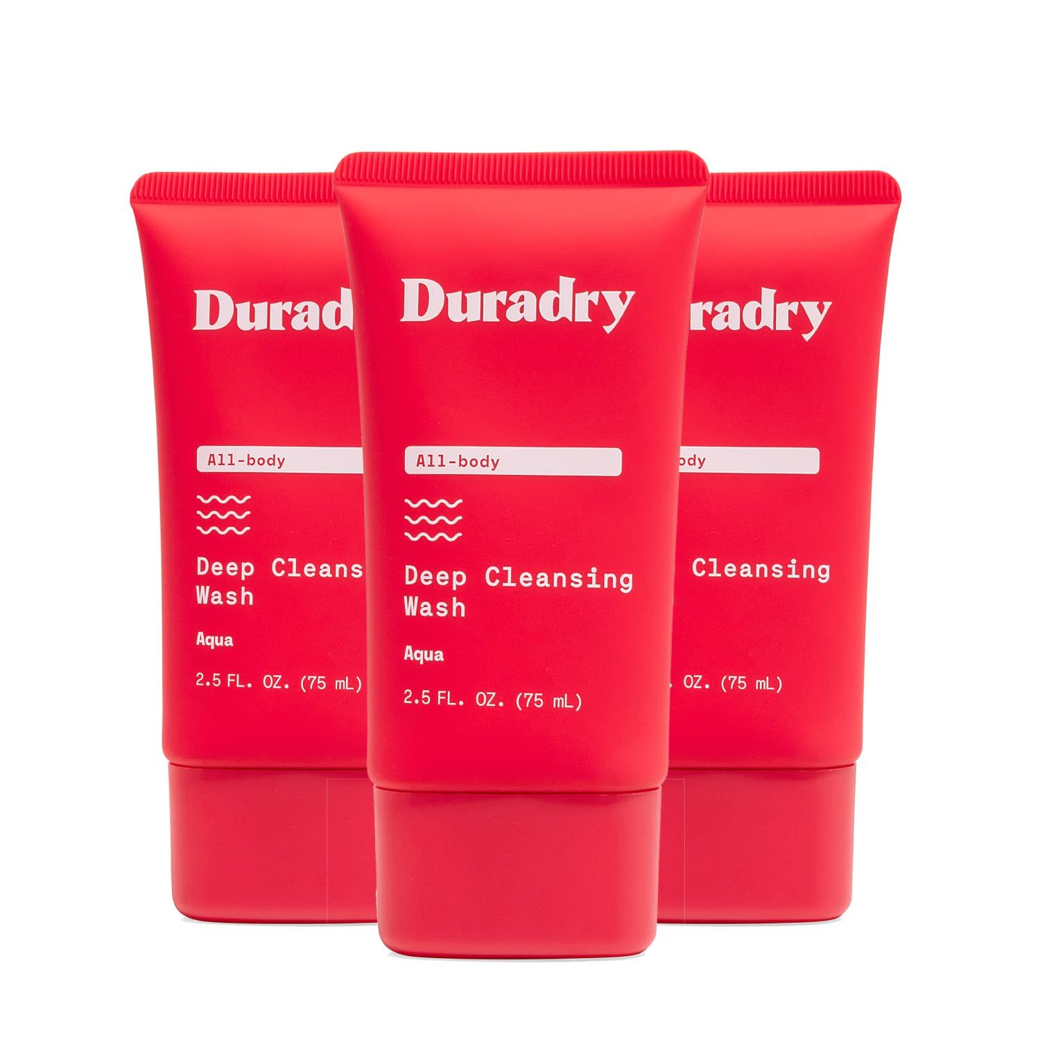 Duradry Deodorizing Body Wash for Women and Men - Hydrating Body Wash Soap for Odor, Deep Cleansing, Nourishes and Moisturizes Skin, Odor-Control Wash, Travel Size - 2.5 Fl Oz (Pack of 3)