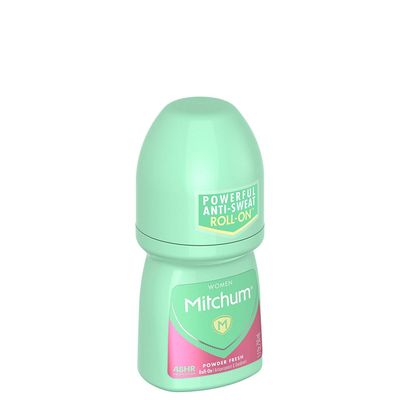 Mitchum Women Invisible Roll-On, Powder Fresh 1.7 oz (Pack of 4)