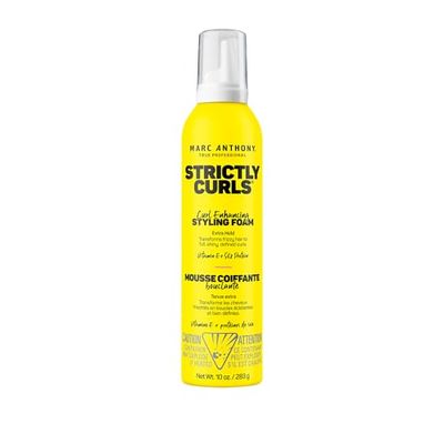 Marc Anthony Strictly Curl Enhancing Styling Foam , Extra Hold - Vitamin E &amp; Silk Proteins Transforms Frizzy Hair to Full , Shiny , Defined Curls - Sulfate-Free Anti-Frizz Mousse Product