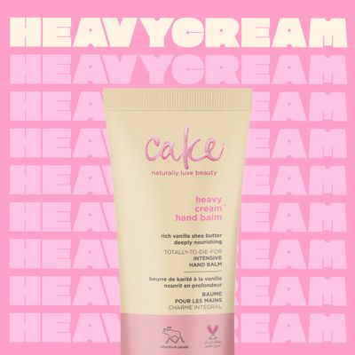 Cake Beauty Hand Cream, Heavy Cream - Intensive Hand Repair Balm - Rich Moisture - Shea Butter &amp; Aloe Vera - For Dry Hands - Travel Size 2 oz.