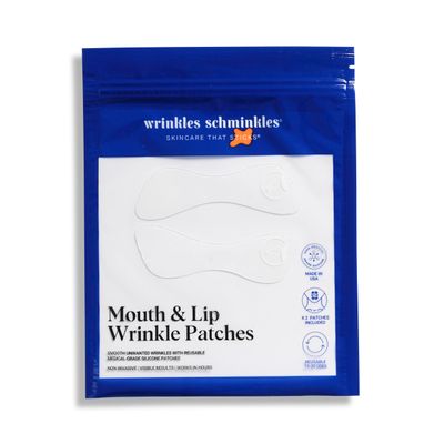 Wrinkles Schminkles Mouth &amp; Lip Wrinkle Patch - Reusable Silicone Smoothing Pads for Noticeable Wrinkle Reduction - Lip Wrinkle Prevention for Youthful, Smooth Skin (2 Pack)