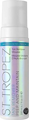 St.Tropez Tan Remover Mousse &amp; Primer, 2-in-1 Prep and Maintain, Detox and Prime Skin, Sensitive Skin, Vegan, Natural &amp; Cruelty Free, 6.7 Fl Oz