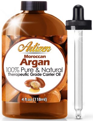 Artizen Moroccan Argan Oil - 4 Ounce Bottle (100% Pure &amp; Natural) Suitable for Your Hair, Face, Skin, Nails &amp; More - Natural Additive to Shampoo, Lotions and Soaps - Argan Oil for Soap Making