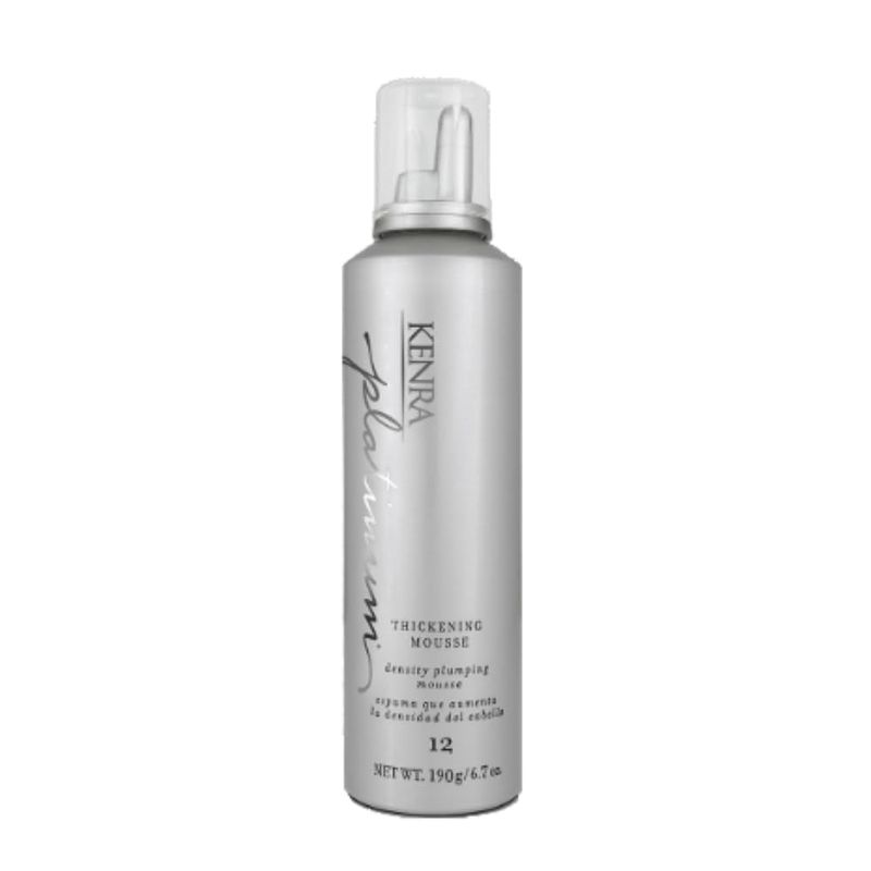 Kenra Platinum Thickening Mousse 12 | Volumizing Styler | Adds Fullness &amp; Body | Humidity Protection Up To 48 hours | Desity Plumping up tp 150% | Thermal Protection | All Hair Types | 6.7 oz