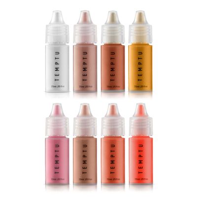 TEMPTU S/B Airbrush Blush &amp; Highlighter Starter Set Long-Wear Makeup, Dewy Buildable Formula Brightens Complexion, All Skin Types, Includes 4 Blushes &amp; 4 Highlighters