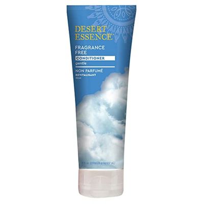 Desert Essence Fragrance Free Conditioner - Gentle, Organic Green Tea, Jojoba &amp; Sunflower Oils - Paraben, Gluten &amp; Cruelty-Free - Smooths &amp; Softens Hair - No Oil Residue - For All Hair Types - 8 fl oz